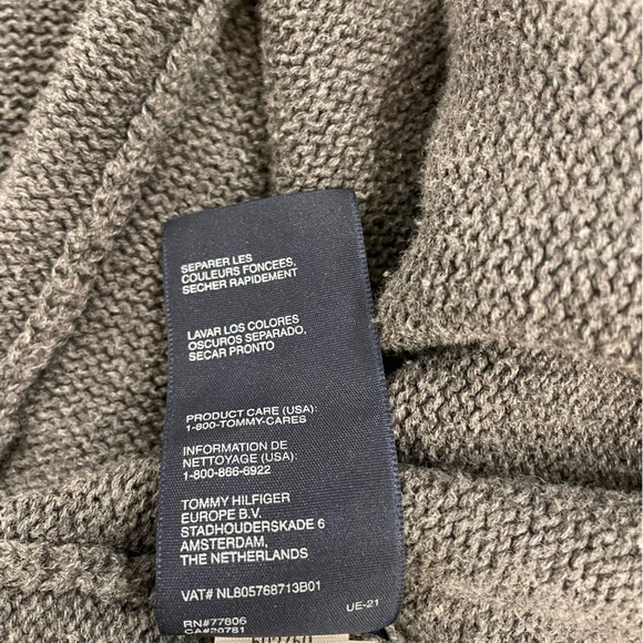 Tommy Hilfiger Gray Cardigan Sweater Open Front - Picture 11 of 11